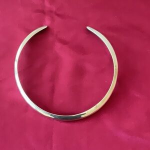 Structural Solid Sterling Silver Cuff Necklace. Trending 2026